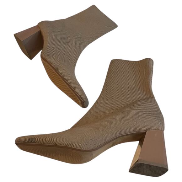 Zara NWT Square Toe Sock Boots - Picture 2 of 4
